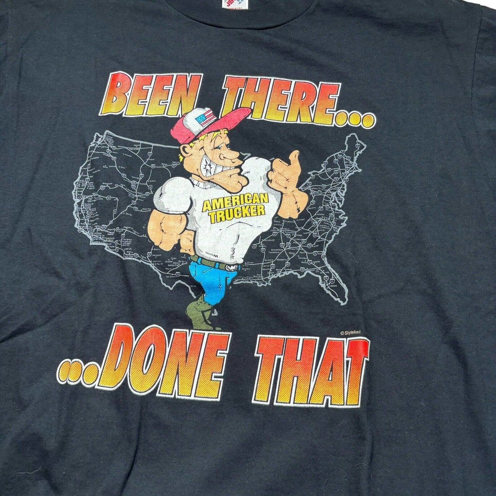 Vintage American Trucker T-Shirt Men's Size XL Cotton - Picture 2 of 5